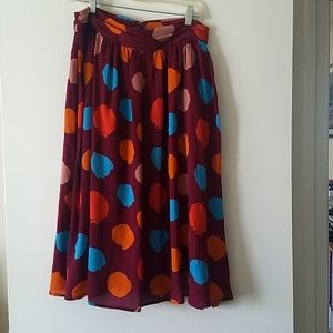 modcloth a-line polka dot skirt